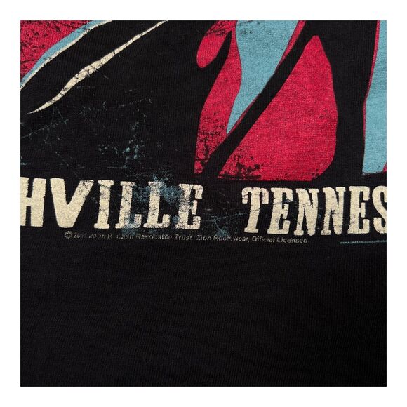 Vintage 2011 Johnny Cash at Nashville TN Folsom Prison Print T Shirt Men's 2XL - Picture 4 of 6